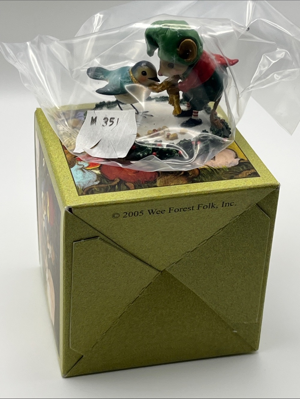 Wee Forest Folk Helpful Elf Figurine - Green and Red - Picture 9 of 15